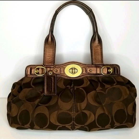 Coach Handbags - COACH SIGNATURE SATEEN BAG